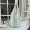2522 Bolsos de Hombro Estilo Occidental Nubes Flor de Burbuja Bolsa Chaleco Estudiante Femenina Bolso de Mano Sencillo Bolsa Chaleco de Burbuja Femenina