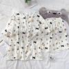 Pijama Dulce de Dibujos Animados para Mujer Verano Algodón Nube Manga Corta Pantalones Cortos Niñas Pueden Usar Fuera del Dormitorio Traje de Ropa para el Hogar en Verano