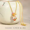 Pulseira de Corda Roxa de Cabacinha de Pêssego Shagin sem Cor de Pu Zuojiu Novo Estilo Chinês Tecida à Mão Corda de Mão Presente para Namorada