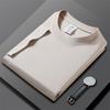 Camiseta Pesada 230g 100% Algodón Peinado para Hombre Manga Corta Color Sólido Hombro Normal Cuello Redondo en Blanco Camiseta Publicitaria Ropa de Trabajo