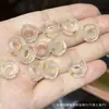 Coleção de Cristal Branco Natural, Contas de Abóbora, Contas de Flor de Maracujá, Acessórios Artesanais, Pulseiras DIY Feitas à Mão, Joias da Moda