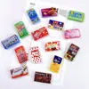 Fornecimento transfronteiriço caixa de chocolate resina fundo plano acessórios diy patch capa de celular adesivo material para copo de água de geladeira