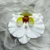 Flor Artificial Borboleta Estilo Fada Série Orquídea Clipe para Franja Novo Estilo Chinês Grampo de Cabelo Grampo para Coque na Parte de Trás da Cabeça Ornamento de Cabelo para Mulheres