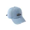 Gorra de Béisbol Rota para Bebé Coreana Verano Mezclilla Lavada Sombrero Infantil Exterior Moderno Protección Solar Gorra de Pico Venta al por Mayor