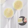 Cepillo de baño estilo japonés, cepillo exfoliante, cepillo para esquinas, cepillo de baño para el hogar con mango largo, rascador de espalda, cepillo para limpiar la espalda