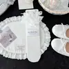 Meias Ruffle de Renda Estilo Ballet Miu para Mulheres, Meias Finas de Meia-Perna Doce para Primavera e Verão com Laço