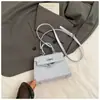 Bolsa Kelly Feminina Tendência e Estilosa 2025 Nova Moda Casual Padrão Crocodilo Bolsa de Ombro Bolsa Transversal Cor Sólida Tendência