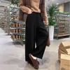 Pantalones de Maternidad 2026 Otoño/Invierno Holgados Perezosos Adelgazantes de Pierna Ancha Rectos Pantalones Globo Pantalones Cortos de Maternidad