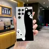 Funda de Teléfono de Dibujos Animados de Cachorro Lindo Bloque de Color Blanco y Negro Compatible con Samsung S23 Ultra Funda Suave Transparente S25