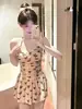 2026 Nuevo Traje de Baño Enterizo con Estampado de Mariposas Estilo Falda para Mujer Alto Gama Sexy Reunión de Busto Pequeño Traje de Baño Mujer