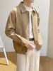 Chaqueta Casual de Solapa para Hombre Estilo Ligero Maduro Transfronterizo Otoño e Invierno Nueva Holgada Estilo Coreano Tendencia Silueta Corta Chaqueta Versátil