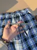 Pantalones cortos de cuadros de moda estilo Hong Kong para hombre, pantalones cortos transpirables, holgados y casuales para correr, baloncesto y deportes al aire libre en verano