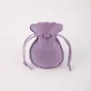 Bolsa de Veludo com Cordão Dupla Face em Estoque Anti-Arranhões para Joias Logotipo Personalizado