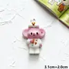 Elefante de Orejas Grandes de Dibujos Animados Brillante DIY Pequeños Accesorios de Resina Llavero Funda de Teléfono Móvil Accesorios para el Cabello