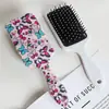Peine Cojín para el Cabello con Estampado de Leopardo Amazon Transfronterizo, Peine Cuadrado para Cabello Liso, Peine de Plástico de Dibujos Animados, Peine de Masaje Personalizado de Fábrica