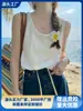 Chaleco Camisola para Mujer para Usar Fuera de un Traje, Nuevo Estilo Verano 2026, Top Simple sin Mangas de Corte Holgado para el Trayecto al Trabajo