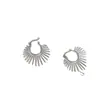Pendientes Pequeños de Sol para Mujer, Estilo de Lujo Ligero de Nicho, Pendientes Estilo Minimalista Ins de Girasol, Pendientes de Aro con Diseño Único