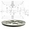 Roda de Alumínio para Extrusora Roda de Armazenamento de Fio de Liga de Alumínio Diâmetro 160mm Canal Redondo Canal Plano Puyang Canal Duro Fio e Cabo Revestido com Porcelana