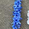 Viento de océano azul flores de simulación para boda al por mayor azul oscuro azul zafiro azul bruma blanco boda camino guía techo flores falsas