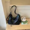 Bolsa de Grande Capacidade Feminina Verão 2026 Novo Estilo Coreano Casual Cor Sólida Bolsa de Ombro Único Transversal Bolsa Tote para Trabalho e Dia a Dia
