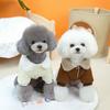 Ropa para Perros Otoño e Invierno Teddy Bichón con Correa Collar Ropa para Gatos Ropa para Mascotas Pet Valley Abrigo de Algodón 23D Oso con Capucha