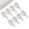 Chapado en Oro Real de 18K Plata Gruesa Color Blanco Dorado Zirconia que Conserva el Color Hebilla de Semilla de Melón de Tres Vías Pulsera DIY Colgante Accesorios de Joyería