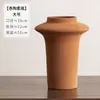 Jingdezhen Estilo Wabi-Sabi Cerámica Rústica Diseño de Nicho Jarrón de Cerámica para Mesa de Entrada o Decoración de Casa de Huéspedes con Flores Secas