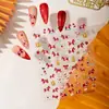Cyansea Transfronterizo Popular Dibujo Animado Rojo Dorado Brillo Personaje de la Fortuna Pony Fiesta Festiva Pegatinas para Uñas DIY