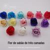 Flor de Sabão Baihuashu de Três Camadas Flor de Rosa Imortal Simulada Flor de Sabão com Base tem a Fábrica de Origem