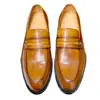 Zapatos de Piel de Lujo para Hombre Grano Abierto Piel de Vaca de Flor Entera Zapatos Formales de Negocios Británicos Hechos Completamente a Mano por Dentro y por Fuera Piel de Vaca Completa