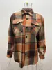 2025 Primavera y Otoño Transfronterizo Europeo y Americano Nuevo Amazon Camisa de Cuadros para Hombre Manga Larga Botón Chaqueta Casual Algodón