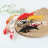 Modelo de Peixe Koi de Simulação em PVC Pingente de Chaveiro de Peixe Dourado Peixe Ornamental Tanque de Peixes Paisagismo Decorativo Adereços Decorativos