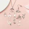 10 Colgantes de Gato Hueco de Plata de Tíbet Animales Lindos de Dibujos Animados Accesorios para Pulsera DIY Accesorios para Pendientes