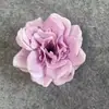 Cabeça de Flor Rosa Leifei Imitação 12cm Artesanato de Guarnição Feito à Mão Presilha para Cabelo Adorno de Cabeça Adorno de Cabeça de Ópera Flor Falsa DIY
