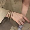 Pulsera Retro China Vintage Hecha a Mano para Mujeres Verano 2025 Nuevo Diseño Nicho Cuerda de Cuero Pulseras Apiladas