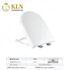 Tapa de Asiento de Inodoro de PP de Cierre Lento Silencioso, Engrosada y Antirroturas, Tapa de Asiento de Inodoro Blanca de Material Puro Universal, Jinbaisheng Baño 004