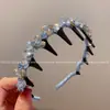 Diadema de Cristal Super Brillante Estilo Francés Grueso de Hada Fina Nueva Moda 2025 Diadema Versátil Exquisita Pasador Accesorios para el Cabello