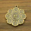 Colgante de Latón Puro Marca Bagua con Proverbio de Nueve Caracteres Colgante de Cobre Pu Guangming para el Interior del Coche Decoración Interior del Coche Adornos de Regalo