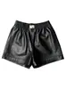 Shorts femininos de couro legítimo 2026 outono e inverno novos cintura alta modeladores estilo boot shorts pele de carneiro estilo celebridade da internet soltos casuais