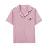 Pijama Cardigan de Mujer Top de Manga Corta Verano Algodón Amigable con la Piel talla extra Holgado Cómodo Fresco Ropa de Casa para Mujer para Verano