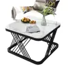 Mesa de Café Cuadrada Nueva de Pizarra Engrosada, Lujo Ligero Moderna para Sala de Estar Uso en Casa Apartamento Pequeño Mesa Auxiliar, Mesa de Café Minimalista de Moda