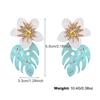 Kenjie 2023 Novos Brincos de Flor de Acrílico com Flor e Broca de Liga Moda Transfronteiriça Europeia e Americana Brincos Frescos