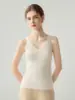 Súper Suave~Top Base de Punto de Cachemira para Mujer, Color Sólido, Cuello en V, Chaleco Camisola de Punto sin Mangas, Top Versátil Adelgazante