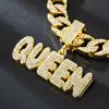 Pingentes de Letra DIY Personalizados Joias Populares Hip-Hop Europeias e Americanas com Cravação de Diamantes Colar Suprimento de Joias para E-commerce Transfronteiriço