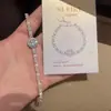 Pulsera Redonda de Circonita Colorida Super Brillante, Sensación de Lujo Ligero y Alta Gama, Exquisita Pulsera Estilo Coreano, Joyería de Mano de Moda, Diseño de Nicho