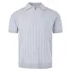 Estilo Old Money Casual de Punto con Cuello en V de Manga Corta para Hombre Simple Básico Holgado Perezoso Color Sólido Camisa Polo de Punto