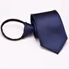 Corbata formal de negocios con cremallera para hombre, estilo coreano, profesional, decorativa, sin nudo, azul, negro y rojo, fácil de poner y quitar.