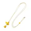 Esperando el nuevo colgante de gato lindo bañado en oro para mujer, un lindo collar de gato de la fortuna de dibujos animados, adorable accesorio para teléfono y llavero de gato mascota
