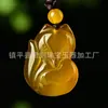Pingente Natural de Calcedônia Amarela Guanyin Buda Ágata Jade Fivela da Paz Ornamento Ruyi Oferta Especial de Fonte para Transmissão ao Vivo