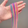 Cuerda trenzada para el cabello con lentejuelas plateadas para niños, accesorio para el cabello de baile callejero de escenario, cinta trenzada brillante para rastas de hip-hop para niñas